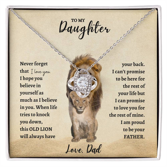To My Daughter  |  Never Forget I Love You  |  Love Knot Necklace